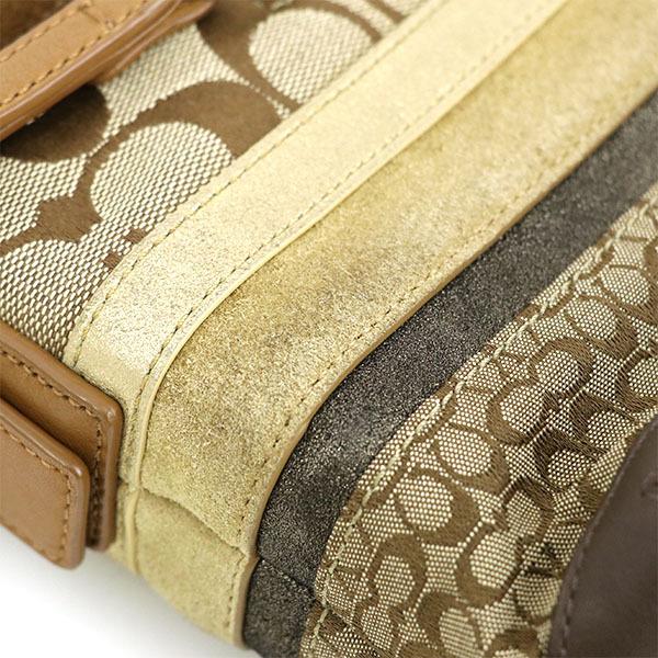 コーチ COACH シグネチャー マルチ ブラウン スエード