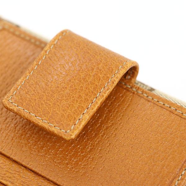 美品　グッチ GGキャンバス 二つ折り財布 ブラウン　ブラック GGキャンバス グッチ財布 GUCCI 二つ折り財布 メンズ ベージュ×ダーク