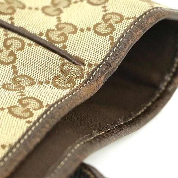 グッチ GUCCI プリンシー GGキャンバス ダークブラウン レザー トート