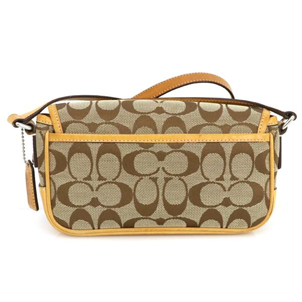 コーチ COACH シグネチャー キャメル キャンバスレザー 6844 ミニ