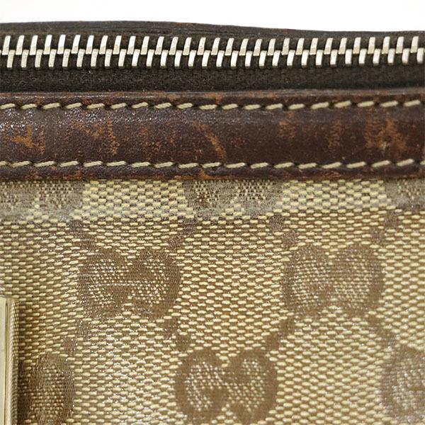 グッチ GUCCI ブラウン PVC 181485 クリスタルGG ハンドバッグ