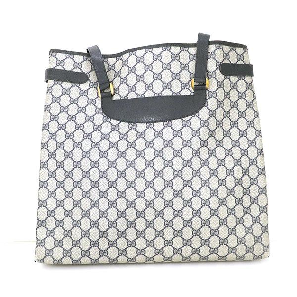 グッチ GUCCI オールドグッチ ネイビー ブラック GG柄 GGプラス PVC  