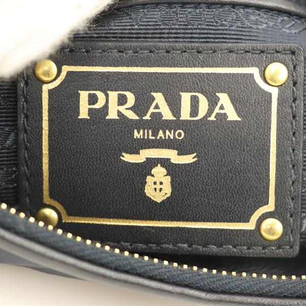 【美品】PRADA ショルダーバッグ カモフラ ネイビー PRADA プラダ ナイロンショルダーバッグ 迷彩柄/ブランド