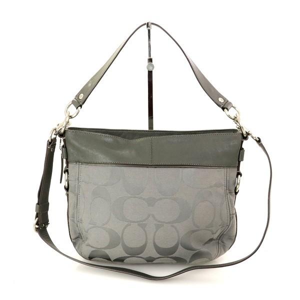 コーチ COACH シグネチャー×グレー キャンバス×レザー 2WAY F15238