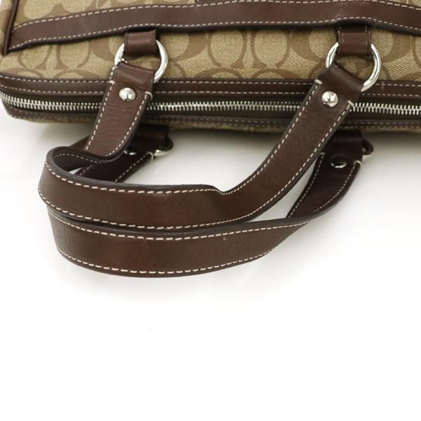 コーチ COACH シグネチャー ブラウン PVC レザー 2wayバッグ コーチ COACH シグネチャー ブラウン PVC レザー 2wayバッグ
