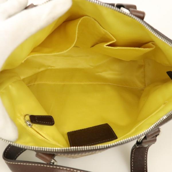 コーチ COACH シグネチャー ブラウン PVC レザー 2wayバッグ コーチ COACH シグネチャー ブラウン PVC レザー 2wayバッグ
