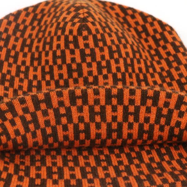 【中古美品】HERMESエルメス　ブラウン ニット帽　カシミヤ100% 12480667_1.jpg