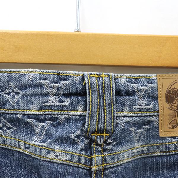 ルイヴィトン　デニムスカート38 総ロゴ 中古・古着通販】LOUIS VUITTON (ルイヴィトン) デニムスカート