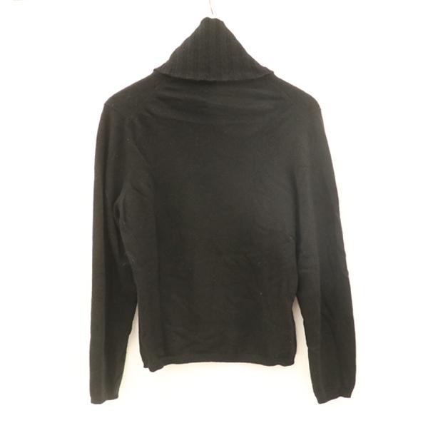 シャネル CHANEL タートルニット カシミヤ100％ ブラック サイズ42