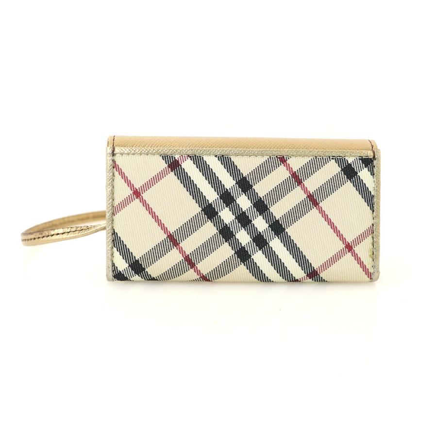 バーバリー BURBERRY バーバリーチェック ゴールド レザー キャンバス