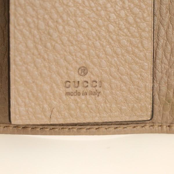 グッチ GUCCI 6連キーケース 456118 レザー ベージュ カギ 小物 雑貨