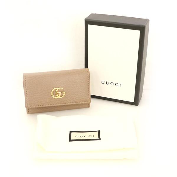 グッチ GUCCI 6連キーケース 456118 レザー ベージュ カギ 小物 雑貨