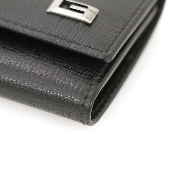 グッチ GUCCI 6連キーケース 120950 レザー ブラック シルバー カギ 黒