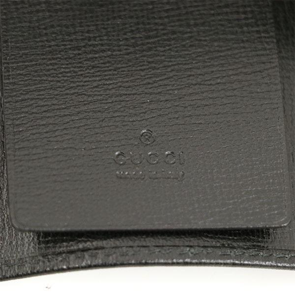 グッチ GUCCI 6連キーケース 120950 レザー ブラック シルバー カギ 黒