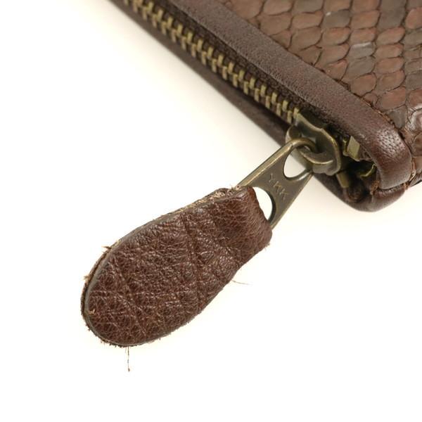 イビザ IBIZA ポーチ パイソン ダークブラウン 茶 蛇ガラ 化粧ポーチ