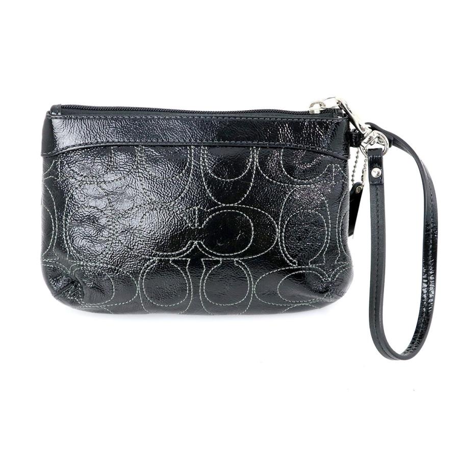 コーチ COACH ブラック エナメル ポーチ F47780 レディース 【hon