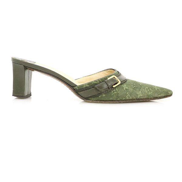 ルイヴィトン LOUIS VUITTON モノグラムミニ ミュール ポインテッド