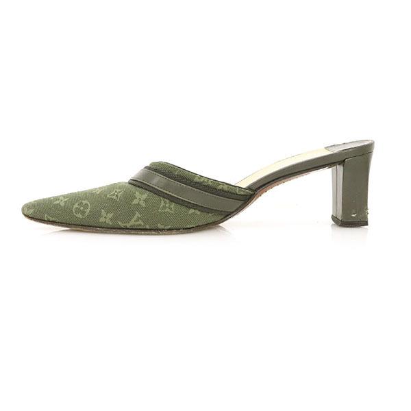 ルイヴィトン LOUIS VUITTON モノグラムミニ ミュール ポインテッド