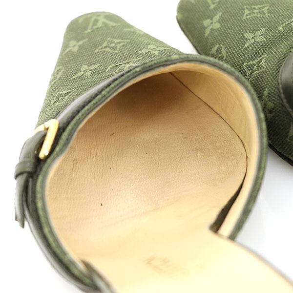 ルイヴィトン LOUIS VUITTON モノグラムミニ ミュール ポインテッド