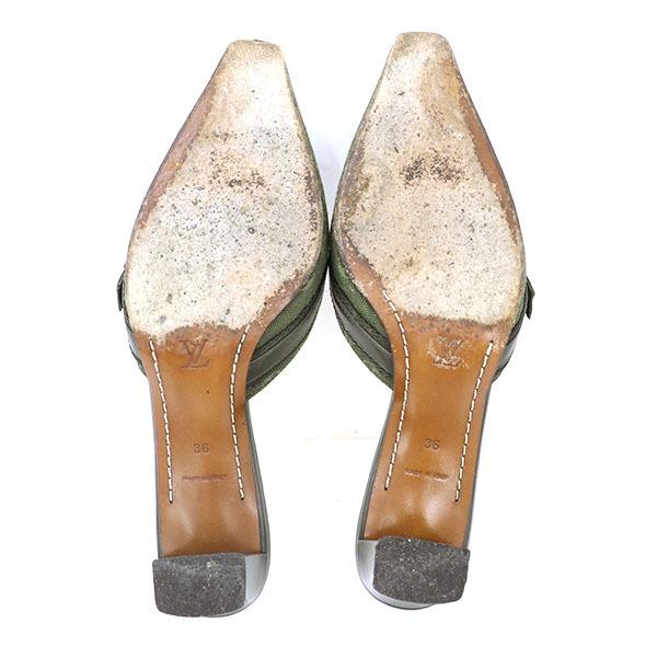 ルイヴィトン LOUIS VUITTON モノグラムミニ ミュール ポインテッド