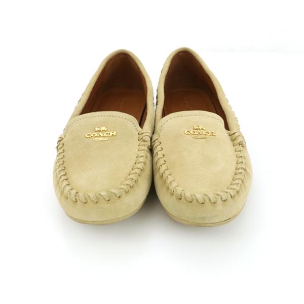 コーチ COACH モカシン フラットシューズ スエード ライトベージュ