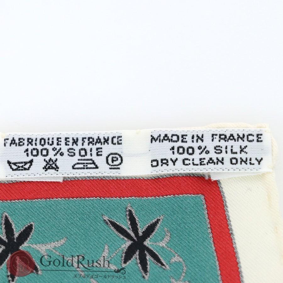 エルメス HELMES カレ90 カチナ スカーフ シルク100％ オフホワイト