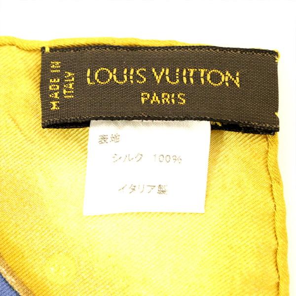 ルイヴィトン LOUIS VUITTON デニム柄スカーフ M71896 シルク100