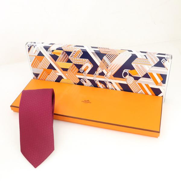 エルメス HERMES H織りタイ ファソネH ローズ アンディヤン H エルメス HERMES H織りタイ ファソネH ローズ アンディヤン H