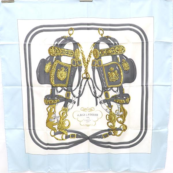エルメス HERMES カレ90 BRIDES de GALA スカーフ 式典用馬勒 シルク
