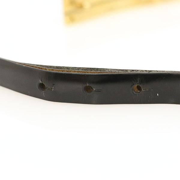 グッチ GUCCI レディース 細ベルト ブラック ゴールド 037.194.1133.0