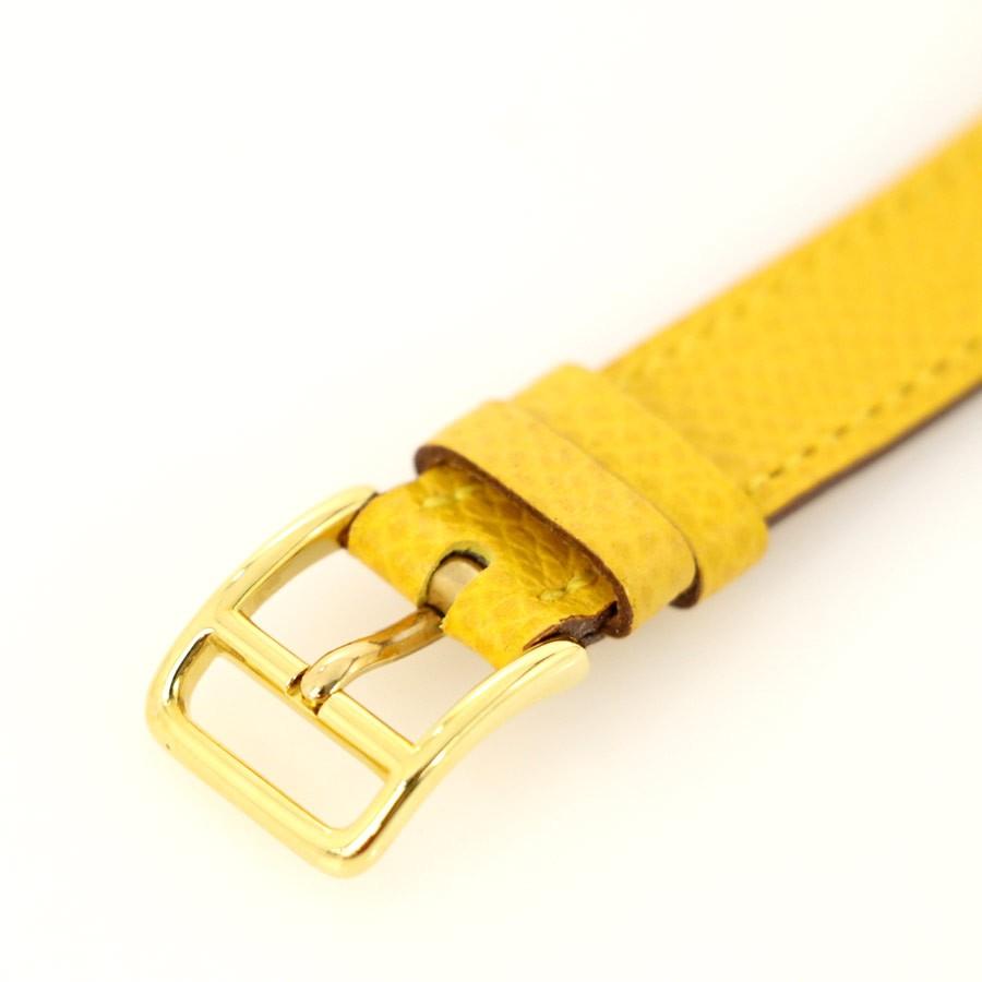 エルメス HERMES ケリーウォッチ 替えベルト レザー イエロー ゴールド
