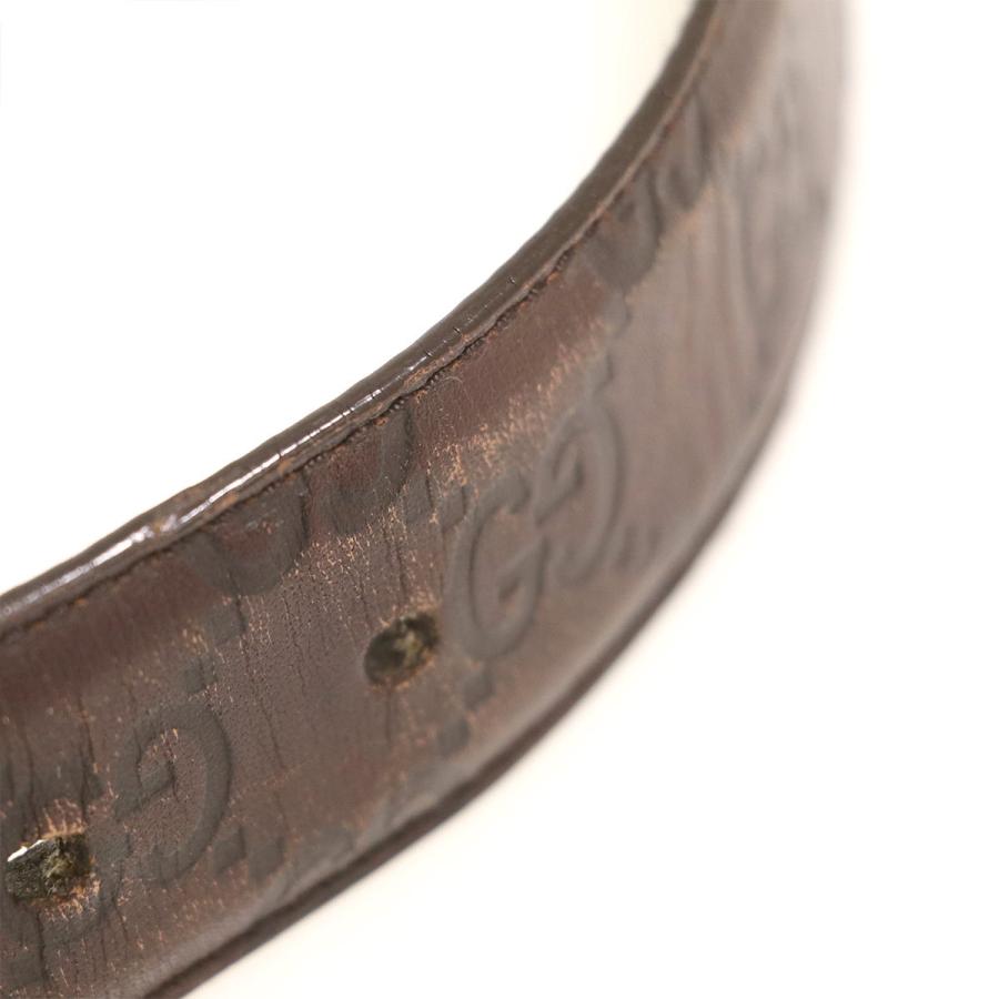 グッチ GUCCI GG シマライン レザー ベルト 146413 メンズ 小物 W90cm