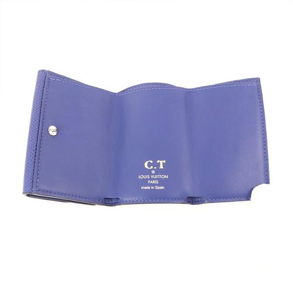 ルイヴィトン 折財布 タイガラマ ディスカバリー コンパクト ウォレット2062 ルイヴィトン LOUIS VUITTON タイガラマ ブルー レザー ディスカバリー