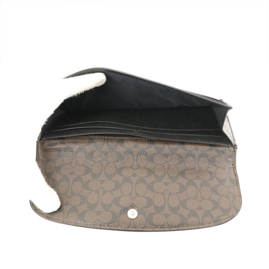 コーチ COACH ブラック レザー二つ折り 長財布 F52689 メンズ