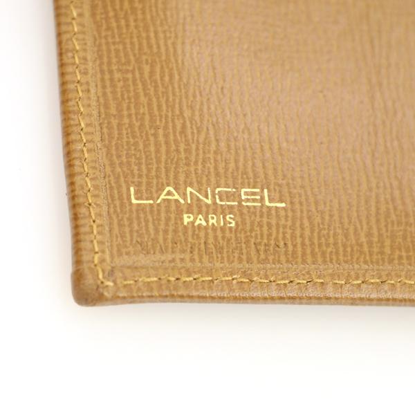 ランセル LANCEL ブラウン系 PVC レザー コンパクト財布 二つ折財布