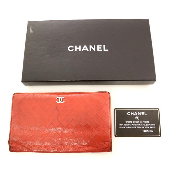 シャネル Chanel ビコローレオレンジ レザー 二つ折り財布 メンズ レディース Kk 中古 Everydaygoldrush 通販 Yahoo ショッピング