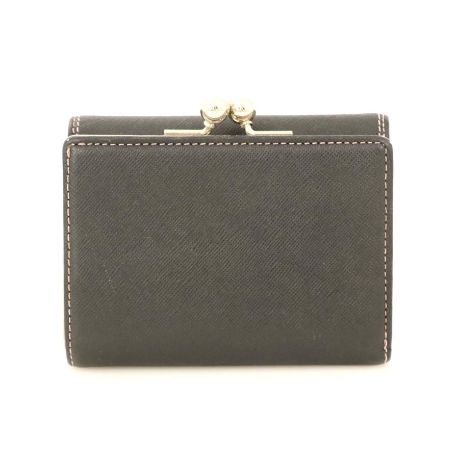 ポールスミス Paul Smith ブラック ピンク バイカラー レザー 三つ折り