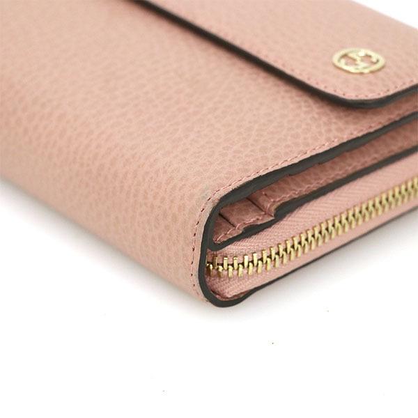 グッチ GUCCI インターロッキングGラージ ピンク レザー ラウンド