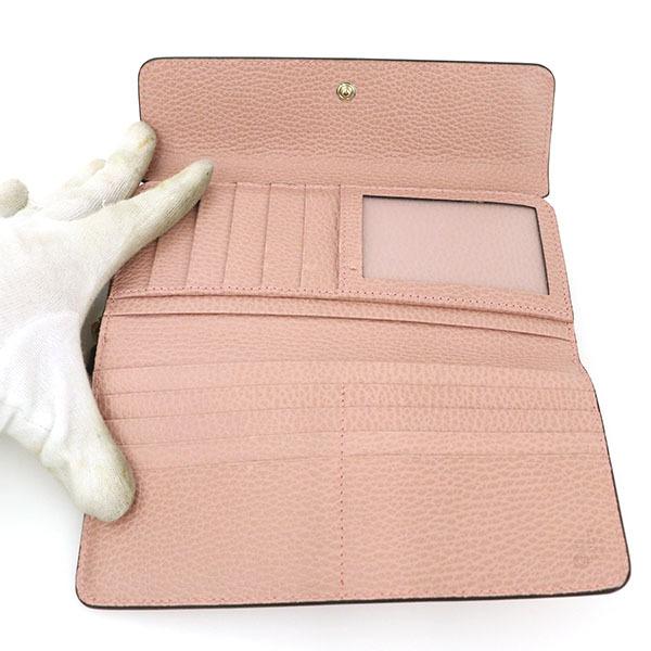 グッチ GUCCI インターロッキングGラージ ピンク レザー ラウンド