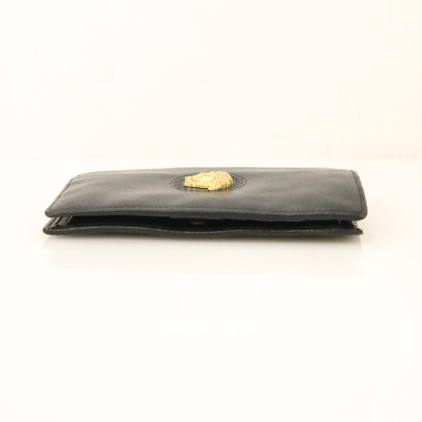 ジャンニヴェルサーチ Gianni Versace ブラック レザー 二つ折り財布