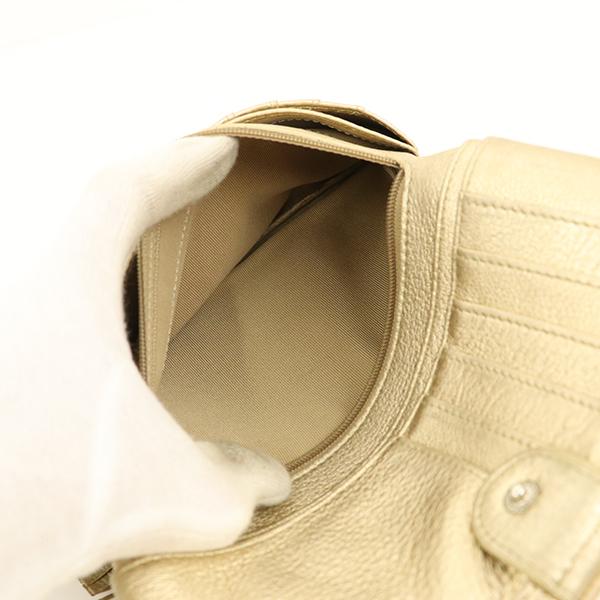 濱野 はまの ゴールド 金 レザー 皮革 長財布 レディース 王冠