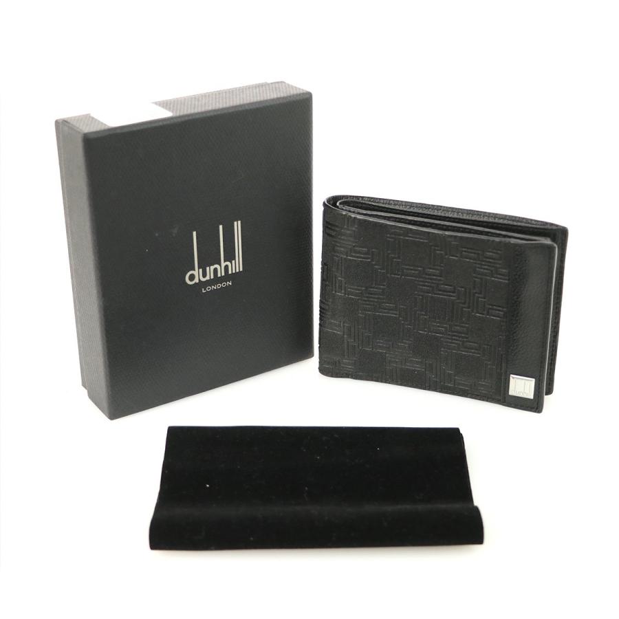 ダンヒル dunhill ブラック レザー L2LH32A 二つ折財布 メンズ ダンヒル dunhill ブラック レザー L2LH32A 二つ折財布 メンズ