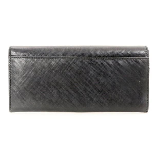 フェラガモ FERRAGAMO ブラック レザー ヴァラ リボン 二つ折り財布 長