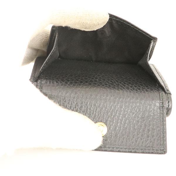 グッチ GUCCI GG プチマーモント ブラック レザー コンパクト財布 ミニ