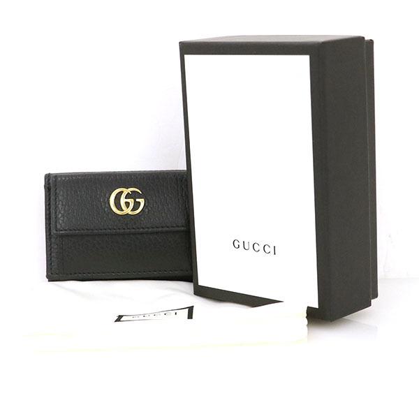 グッチ GUCCI GG プチマーモント ブラック レザー コンパクト財布 ミニ
