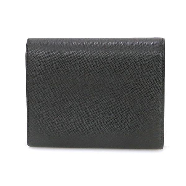 noir　PRADA M170A サフィアーノレザー 二つ折り財布 プラダ PRADA NERO ブラック サフィアーノ レザー 二つ折り財布 M170A