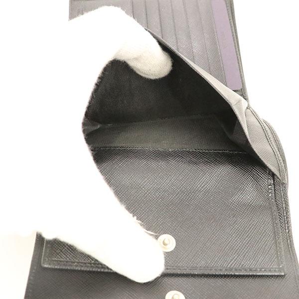 プラダ PRADA NERO ブラック サフィアーノ レザー 二つ折り財布 M170A