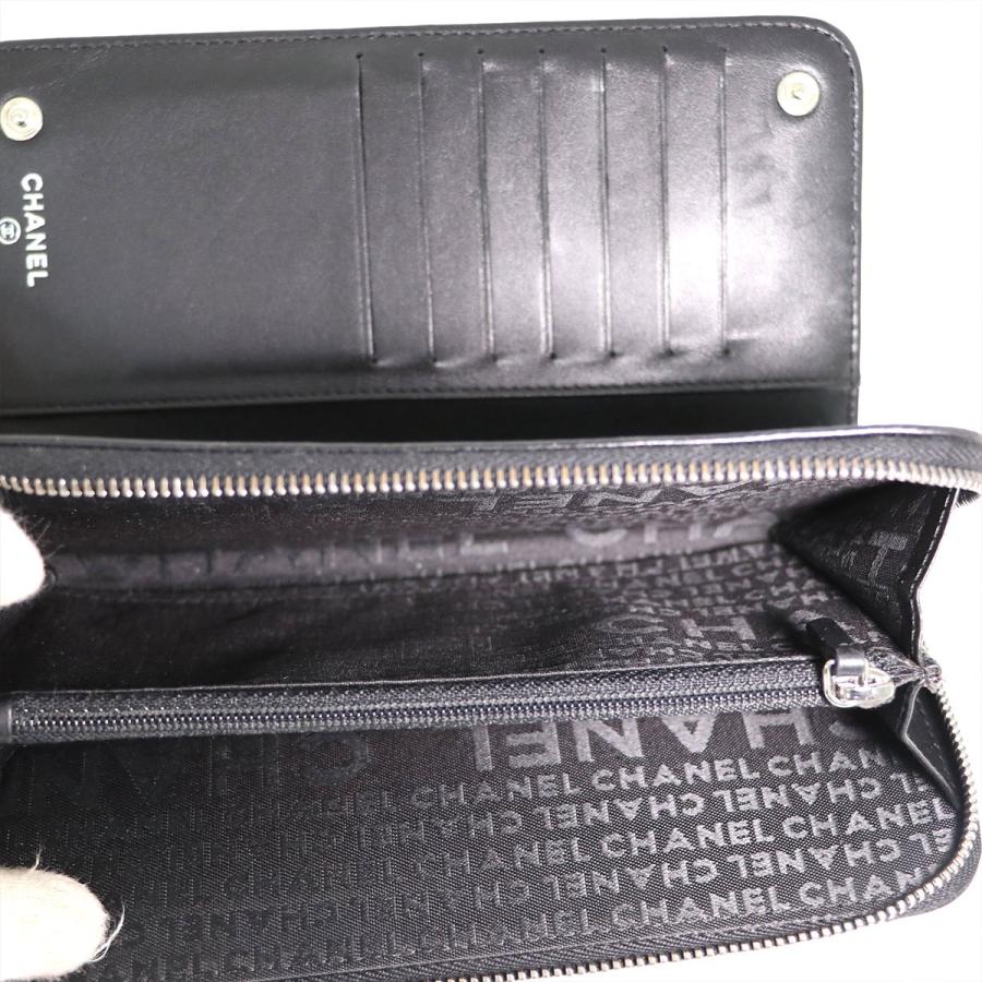 シャネル 長財布 マトラッセ シャネル CHANEL ブラック マトラッセ ラムスキン A30071 長財布