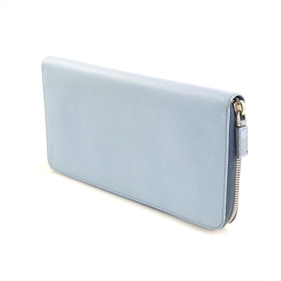 プラダ Prada 水色 サフィアーノレザー ラウンドファスナー長財布 レディース 人気 Sa 中古 Everydaygoldrush 通販 Yahoo ショッピング