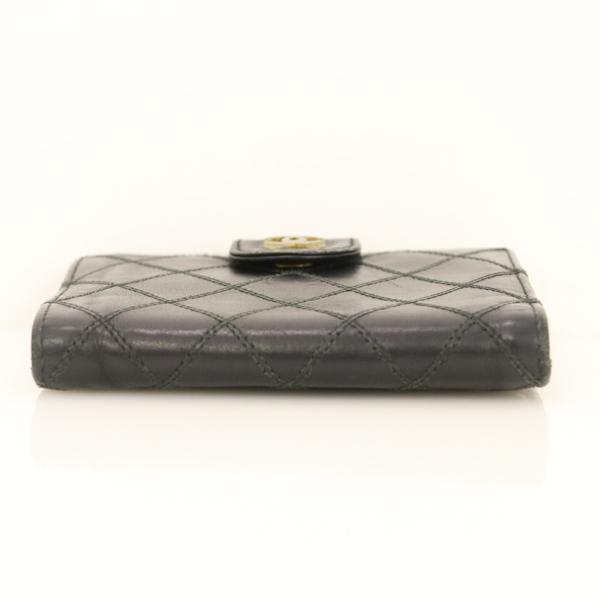 シャネル CHANEL ビコローレ ブラック レザー 両面財布 二つ折財布